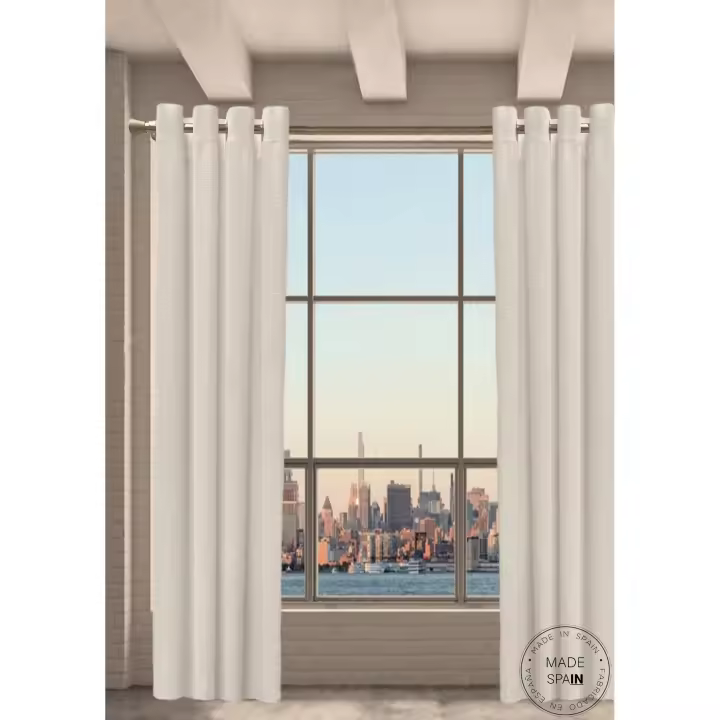 Cortinas Jade Natural, pon un toque de sofisticación a tu comedor, dormitorio o salón con las cortinas Jade Natural. Confeccionadas con cinta fruncida y ollados metálicos, cortinas que se adaptan. Fabricado en España con la calidad y el cuidado que merece - 1