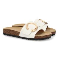 PuntoSalao Sandalias planas cómodas bio en pala para mujer color blanco VR5-1757 - details 0