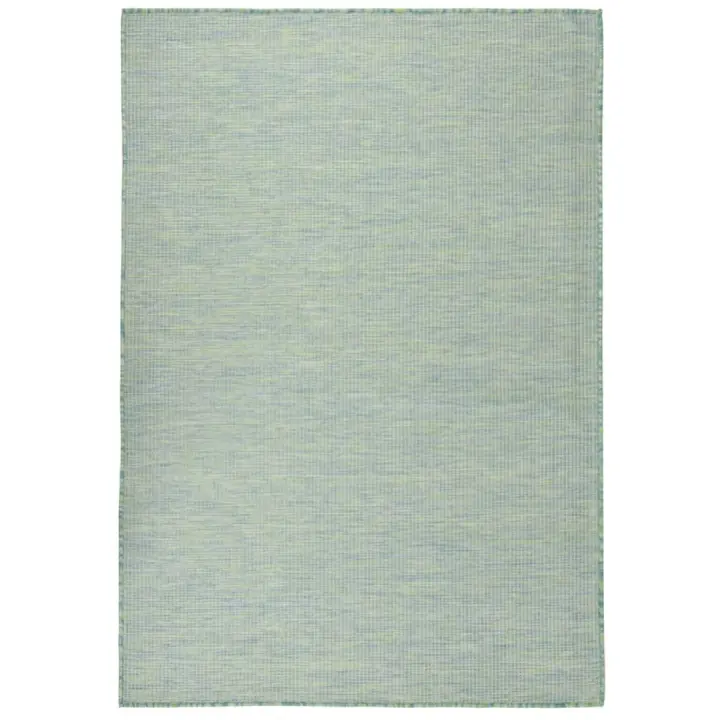 vidaXL Alfombra de exterior de tejido plano turquesa 160x230 cm - 1