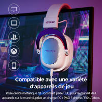 Auriculares estéreo para juegos, Casco Gaming con Regulador de Volumen y Micrófono, Auriculares con cable para PC Gaming Auriculares con micrófono con cancelación de ruido, sobre la oreja para PS4/Xbox/PC/PDA/PHONE - details 2