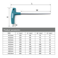 Llave De Hexágono T-shaped 1.5-10mm Herramienta Manual Resistente HRC52-54 Para Tornillos De Ángulo Interno Six Partes De Equipo - details 7