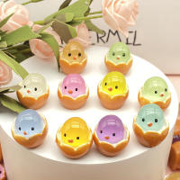 20Pcs Decoraciones De Huevo De Pascua Con Micro Paisaje De Pollo Luminoso Juguetes De Niños Decoración De Pascua DIY Regalos Figuras De Miniatura De Heno - details 3