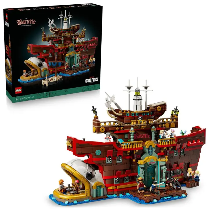 [PREVENTA]  LEGO® ONE PIECE Restaurante Flotante Baratie Regalo Para Fans del Anime y la Serie de Acción Real de Netflix, Modelo en Kit Para Hombres y Mujeres, Aventura en Barco Pirata 75640 - 1