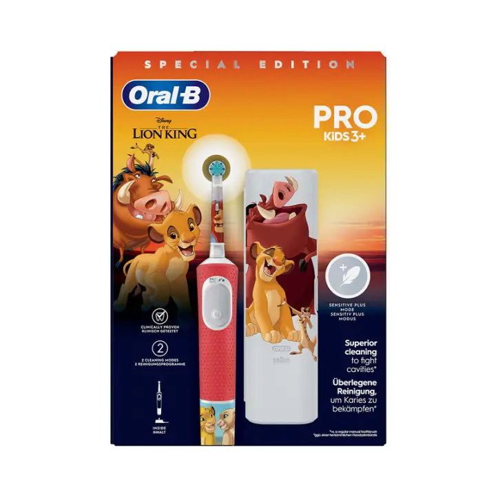 ORAL-B PRO KIDS 3+ CEPILLO DENTAL ELECTRICO RECARGABLE INFANTIL KIDS REY LEON - 1