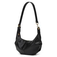 Bolso De Mano Para Mujer Estilo Moderno Con Pliegues Ajustable Correa Color Negro Y Otoño Blanco Adecuado Para Uso Diario - details 2
