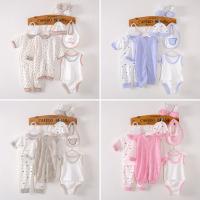 Conjunto De Ropa Para Bebé Recién Nacido 8PCS Algodón Suave Para Niño Y Niña Estilo Casual Adecuado Para Primavera Y Otoño Incluye Sombrero - details 0