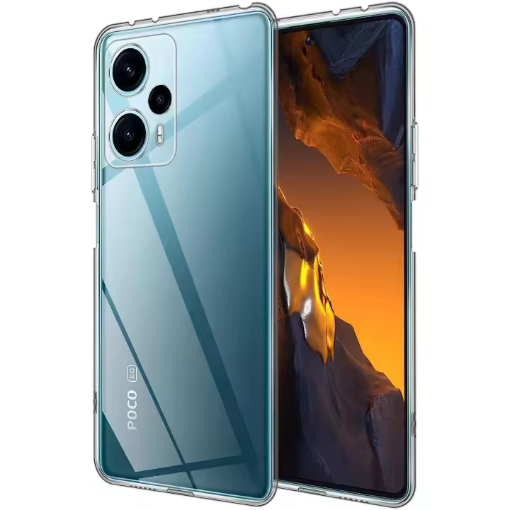 Funda Xiaomi Poco F5 (5G) Carcasa Gel TPU Silicona Transparente GTR + Protector Pantalla Cristal Templado Movilear - 1