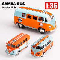 Modelo De Coche De Aluminio Diecast 1:36 Volkswagen T1 Samba Transporter Van Azul Para Niños Juguete Educativo a Escala - details 1