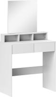 Makeup Vanity with Mirror, Dressing Table with 2 Drawers, 3 Open Compartments, Makeup Table for Small Spaces, Bedroom, 75x38x135 cm, White - details 0