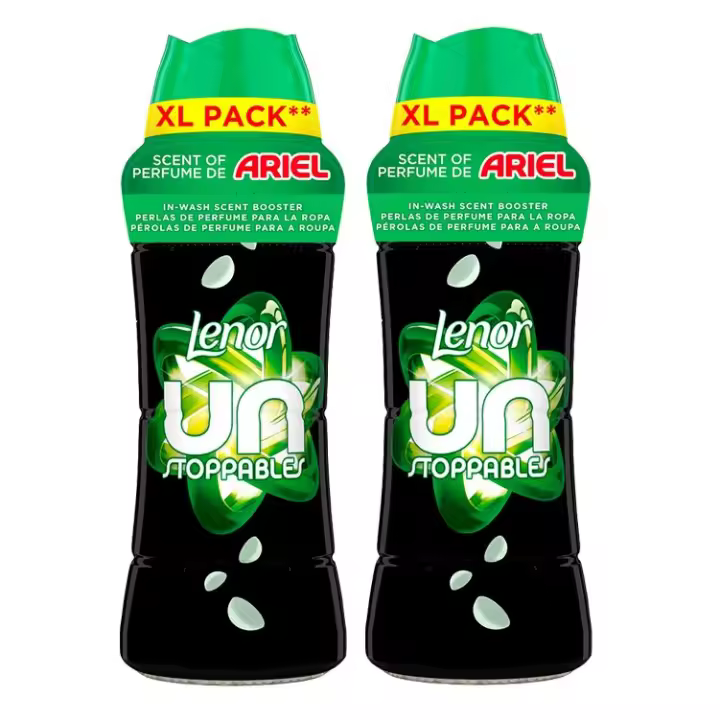 Lenor |  Unstoppables Perlas Suavizante Perfumadas, Potenciador de Frescor,  Fragancia a Ariel 2x495G - 1
