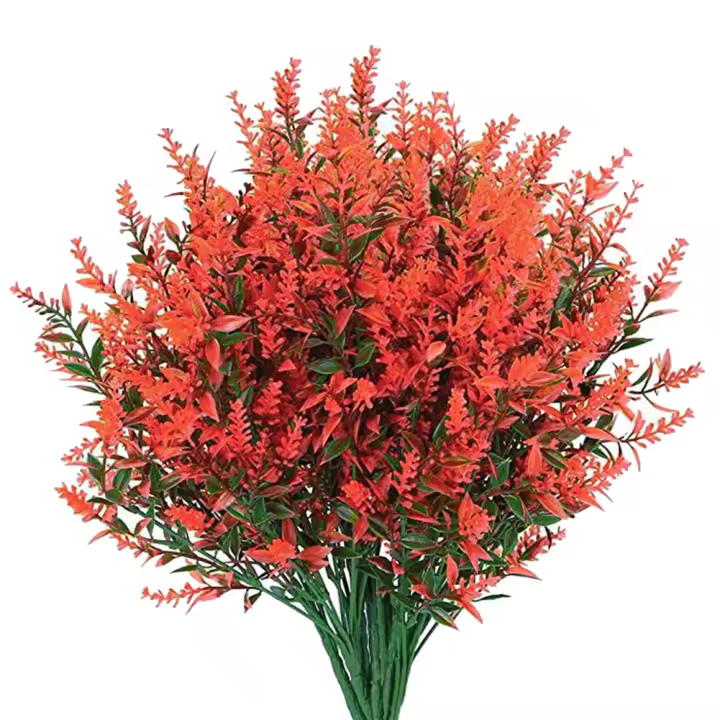 1 Pieza Flores Artificiales De Lavanda Falsa Resistente Al UV Plantas Decorativas De Plástico Para Exterior Decoración De Eventos - 1