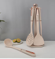 Utensilios De Cocina De Silicona Antiadherente Herramientas De Cocina Modernas Resistentes Al Calor Con Pátina Dorada - details 10