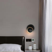 Lámpara De Pared LED Rotativa Para Interior Luz De Noche Para Dormitorio Sala De Estar Pasillo Sofá Iluminación De Fondo Decorativa Para El Hogar Con Espejo - details 0