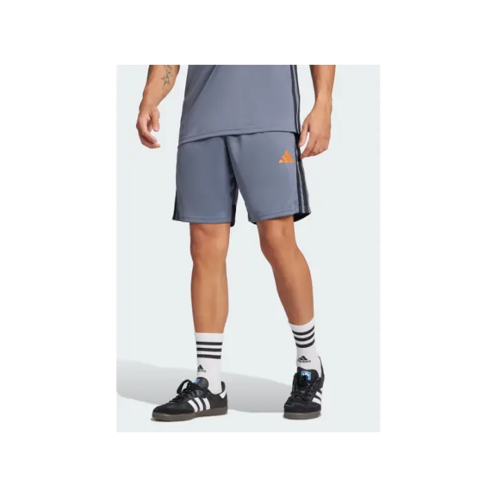 PANTALON CORTO TRES RALLAS CLASIC COLOR GRIS - 1