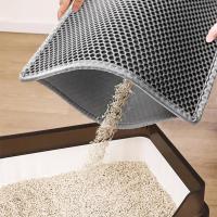 Alfombra De Arenero Para Gatos Doble Capa Antideslizante Resistente Al Desgaste Y Al Agua Para Caja De Arenero Grande Matriz Filtro Para Mascotas - details 6