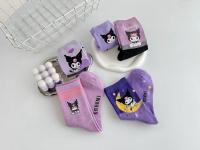 Calcetines Medio Tubo Disney Sanrio Kuromi Para Mujer Color Morado Algodón Peinado Dibujos Animados Lindos Hechicera Calcetines - details 5