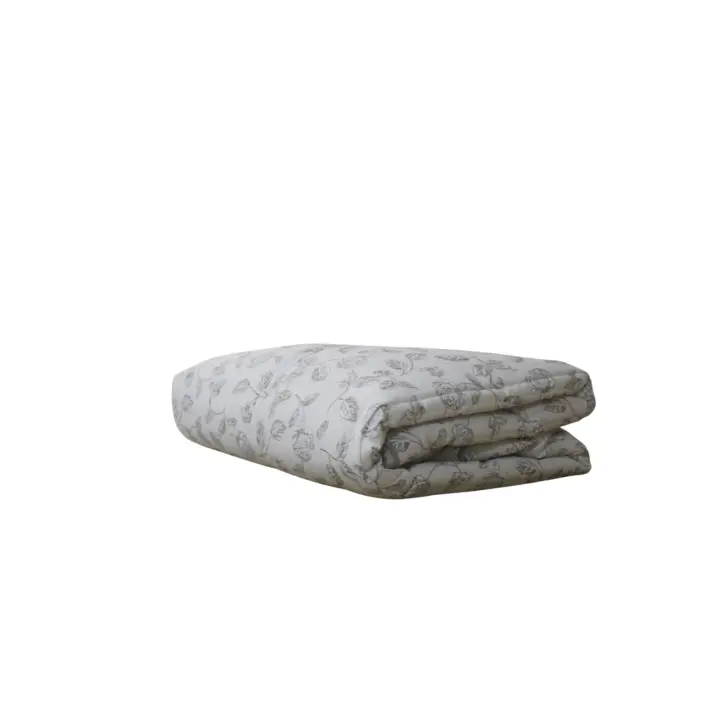 🌸 Colcha Edredón con Cojín Mommata | Modelo Albir | Tejido Estilo Piqué | Diseño Floral Beige | Con Relleno Incluido | Fabricado en España 🛏️✨ - 1