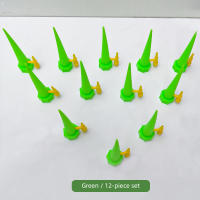 12-Pack Almohadillas De Riego Automáticas Con Válvula De Flujo Ajustable Estacas De Plástico Para Riego Por Goteo Universal Conector Compatible - details 0
