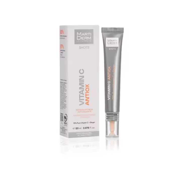 Martiderm Shots Vitamin C Antiox 20 Ml - Crema Antioxidante con Jengibre para Piel Radiante y Firme - 1