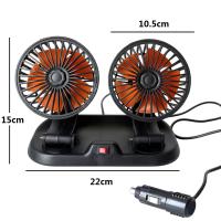 Ventilador para Coches Camiónes Giratorio 360º con su Mango Ajustable con Enchufe de mechero12V / 24 V (Modelo A); Cable USB 5V (Modelo B) - details 1