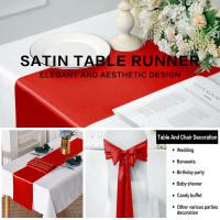Corredor De Mesa De Seda 30cmx275cm Para Boda Y Fiesta Decoración Del Hogar Cubierta De Mesa De Eventos Y Banquetes - details 0