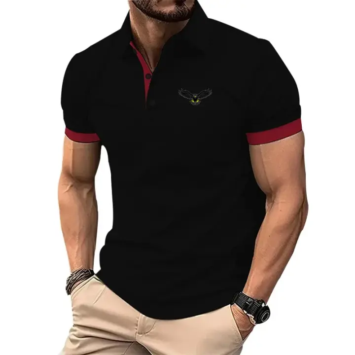 Camisa Polo De Botones Para Hombre Casual Verano Manga Corta Moda Clásica Negro Blanco Rojo Azul Polo Golf Vacaciones Ajuste Regular - 1