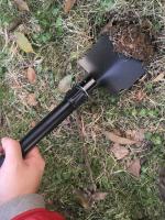 Shovel De Sobrevivencia Compacta 5-en-1 En Acero Inoxidable Durable Con Compas Lámina Y Abrebotellas Para Aventuras Al Aire Libre - details 2