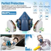 Máscara De Protección Respirable 7 En 1 / 16 En 1 7502 Para Pintura Y Spraying De Vapores Orgánicos Y Gas Químico Seguridad De Trabajo - details 6
