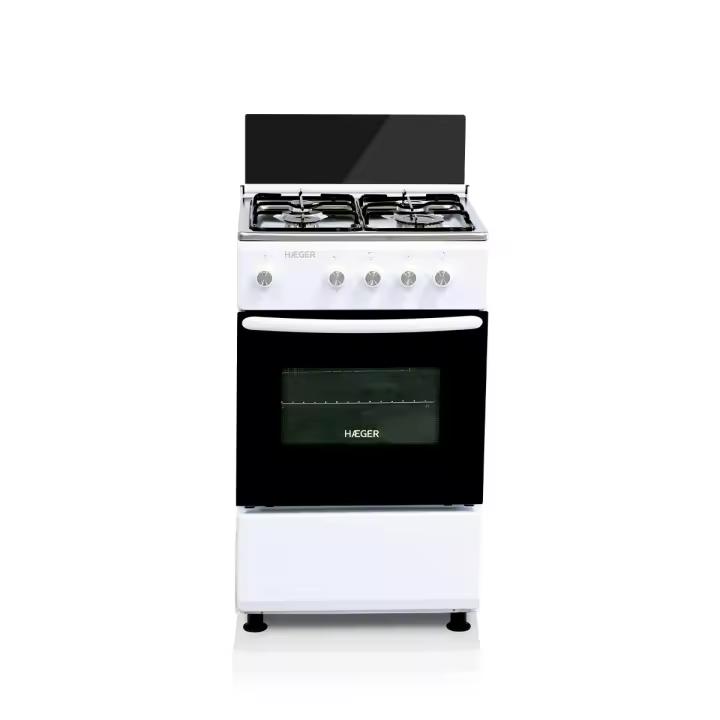 Cocina de Gas 50×50 – 46 Litros, 4 Zonas, Blanco - 1