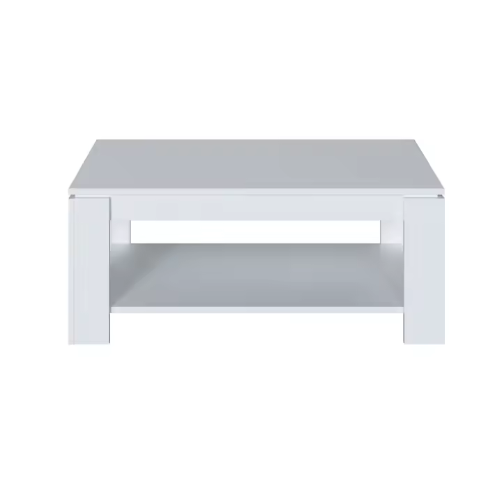 Meimon Mesa de Centro Elevable Flow – Diseño Moderno en Blanco Artik, con Almacenamiento Oculto, Superficie Elevable para Uso como Escritorio o Comedor, Materiales de Alta Calidad, Bisagras Metálicas Resistentes, Tacos Antirayas y Fácil Mantenimiento - 1