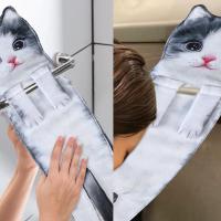 Divertidos Gatos Toalla de Mano-Decoración Gato Toalla Colgantes para Baño Trapos de Cocina-Animal Absorbente suave Toallas-regalos Graciosos Para Originales Mujer Amantes de Los Gatos-Pies Cortos - details 4