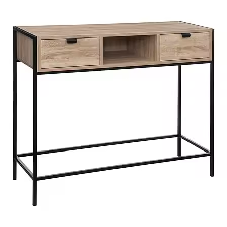 CONSOLA ALIOJ CON EFECTO MADERA NATURAL  MARCA 5 FIVE - 1