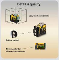 Nivel De Láser Dewalt DW089LG Auto Nivelado 12 Líneas 3 X 360 Grados Banda Verde Batería 12V MAX Li-lon Lasers De Medición - details 3