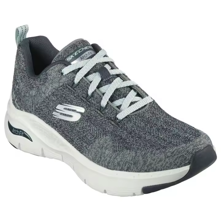 SKECHERS 149414 Zapatillas casual de mujer gris y verde 623 - 1