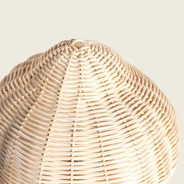 Ledkia Lámpara de Mesa Madera y Ratán Karava Natural - 1