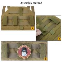 4pcs Adaptador Molle ID Parches Panel Chaleco Militar Accesorios Convertidor De Gancho Y Lazo Correa Ribera Para Mochila Y Chaleco - details 0