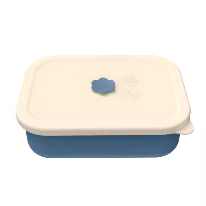 Fiambrera de silicona calentable para microolas, Bento Box, Crisper refrigerador with Tapa - 1