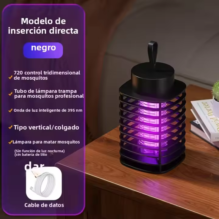 Lampara Eléctrica Repelente De Mosquitos Con Trampa Y Asesina USB Para Dormitorio Y Exteriores Eliminador De Insectos - 1