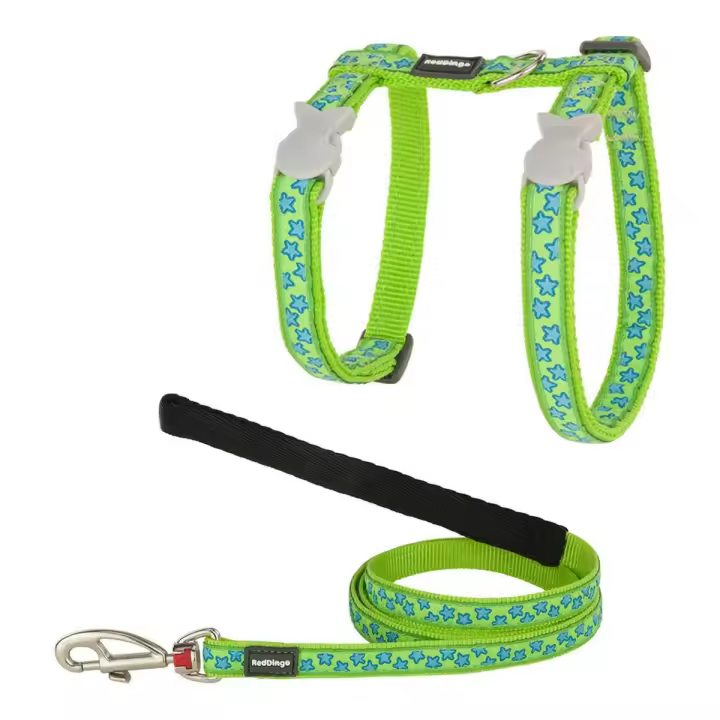 Arnés para Gato Red Dingo Style Turquesa Estrella Correa - 1