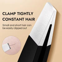 Pinzas Para Cejas De Acero Inoxidable Herramienta De Eliminación De Pelo Y Modelado Precisa Para Mujeres Y Hombres Agarre Duradero Y Cómodo - details 2
