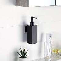 Dispensador de jabón montado en la pared de acero inoxidable 304 para la decoración del hogar (negro) - details 3