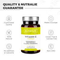 Vitamina E Pura Premium - Potente Antioxidante Natural Tocotrienoles + Tocoferoles - Protege las celulas del estres oxidativo - 60 Perlas de Aceite Puro de Vitamina E Nutralie - details 2