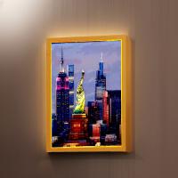 Lámpara De Pared LED De Dibujo De Ciudad Nueva York Fotografía Marco Luz Nocturna Regalo Para Amigos Decoración Del Hogar Luz De Mesa Lámpara De Luna - details 2