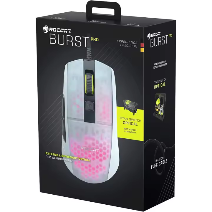 Raton Gaming Roccat Burst Pro Blanco - 1