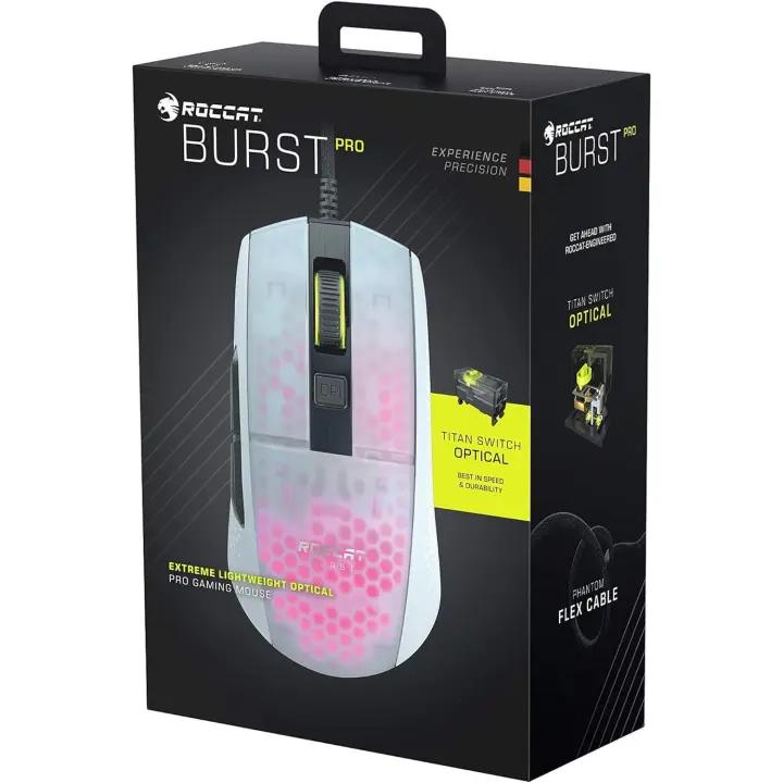 Raton Gaming Roccat Burst Pro Blanco - 1