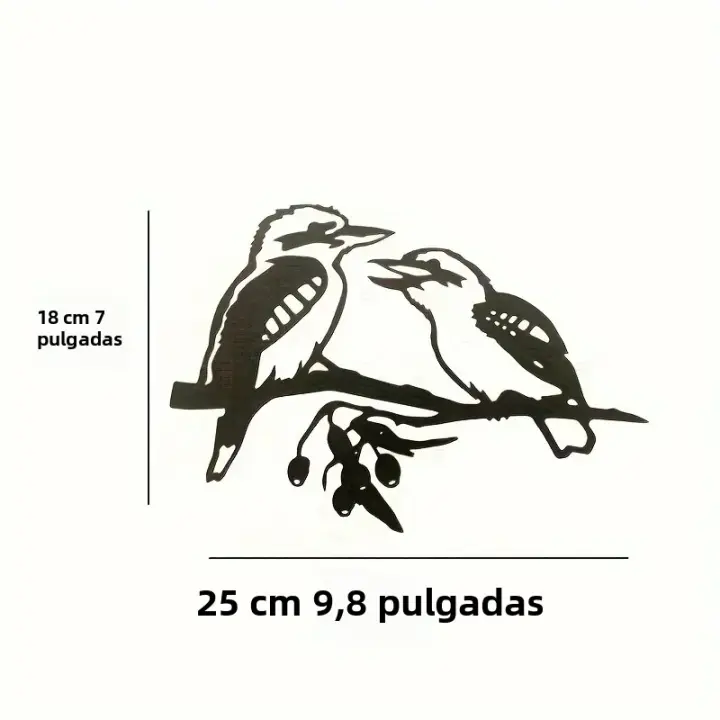 Decorativo De Hierro Metálico En Silueta De Pájaro Para Insertar En Árbol O Ramas Creativo Para Jardín Y Patio Perfecto Para El Hogar - 1