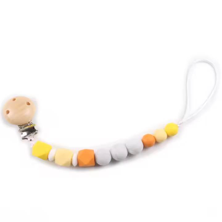 Cadena de silicona para chupete de dentición, cadena para chupete de bebé, juguete de dentición para bebé, cadena anticaída - 1