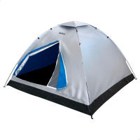 Aktive - Tienda de campaña, color gris plateado, 205x205x130 cm, protección UV50, incluye 8 piquetas, 4 cuerdas, ideal para 4 personas, incluye funda de transporte, tienda camping - details 0
