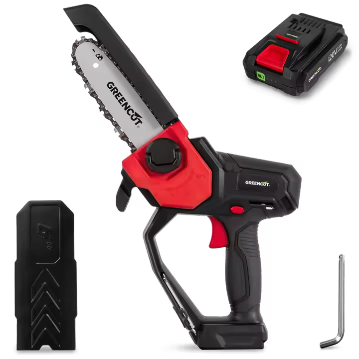 GREENCUT GSM200L Motosierra de mano con batería de litio de 20V para poda con espada de 152mm, 6" - 1