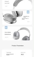Auriculares Cascos inalambricos P9 con Bluetooth y microfono para mayores, niños y adolescentes, cascos con forma de diadema con cancelacion de ruido, sonido estereo, deportivos, para juegos, compatible con TF. Varios colores - details 18
